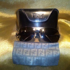 New Never Worn Fendi FS1007 M Unisex Black Aviato